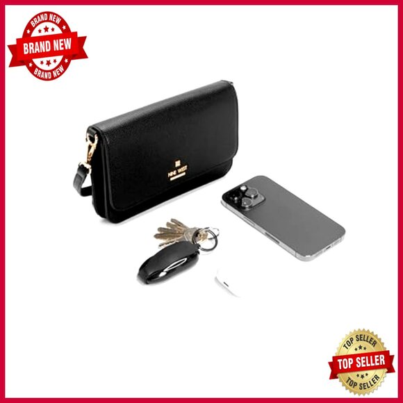 Phone Case Crossbody Clutch with Adjustable Strap and Zipper Pocket